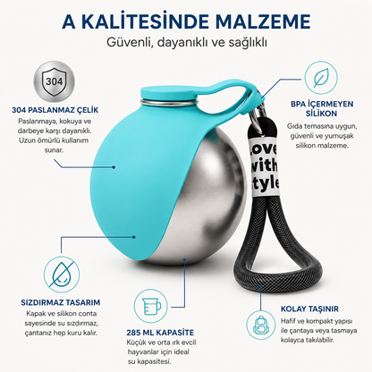 Paslanmaz Çelik Köpek & Kedi Suluğu