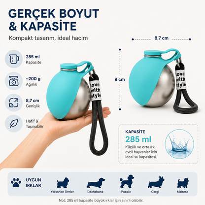 Paslanmaz Çelik Köpek & Kedi Suluğu