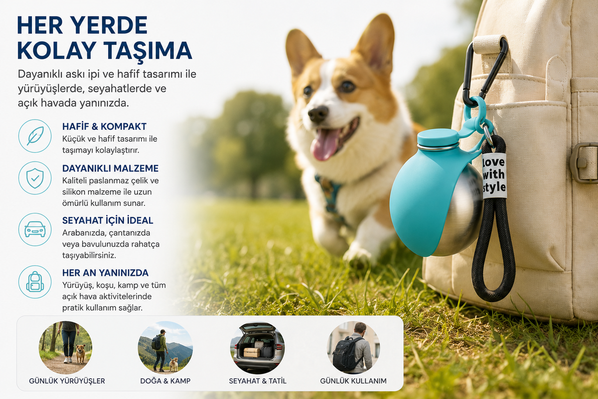 Paslanmaz Çelik Köpek & Kedi Suluğu